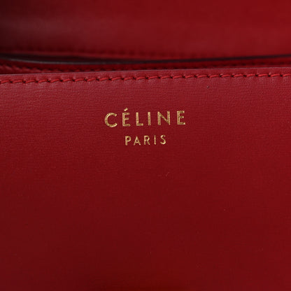 Celine Smooth Calfskin Small Classic Box Flap Bag Red 6 of 10