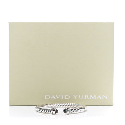 David Yurman Sterling Silver Diamond Prasiolite 5mm Cable Classics Bracelet 7 of 7