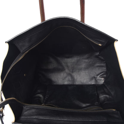 Celine Calfskin Linen Mini Tri-Color Luggage Beige 5 of 11