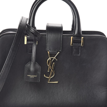 Saint Laurent Calfskin Monogram Baby Cabas Black 7 of 9