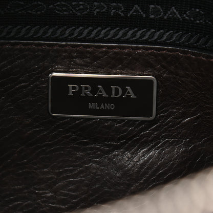 Prada Glace Calfskin Twin Pocket Tote Moro 6 of 12