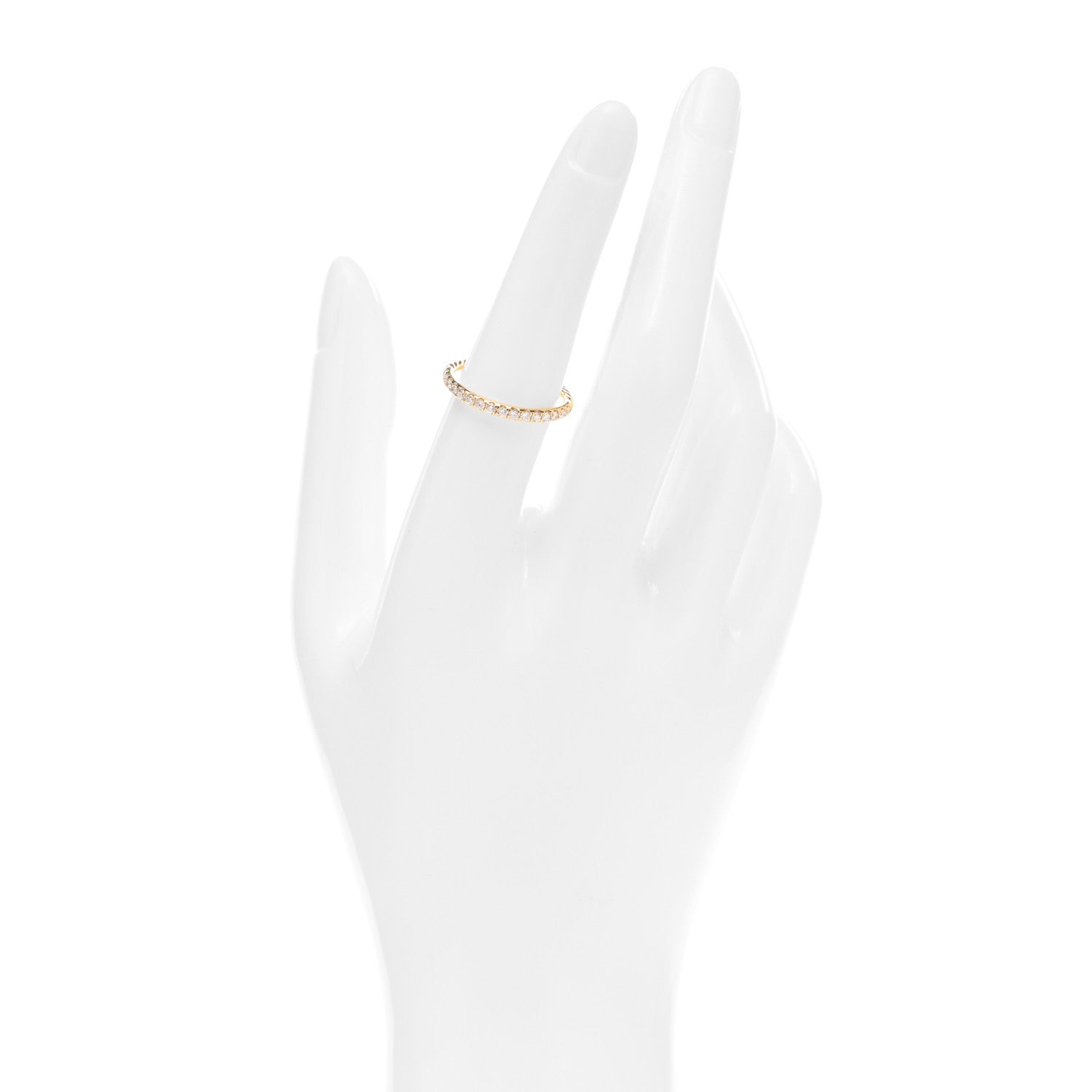 David Yurman 18K Yellow Gold Diamond 1.8mm Eden Partway Wedding Band Ring 54 7 2 of 4