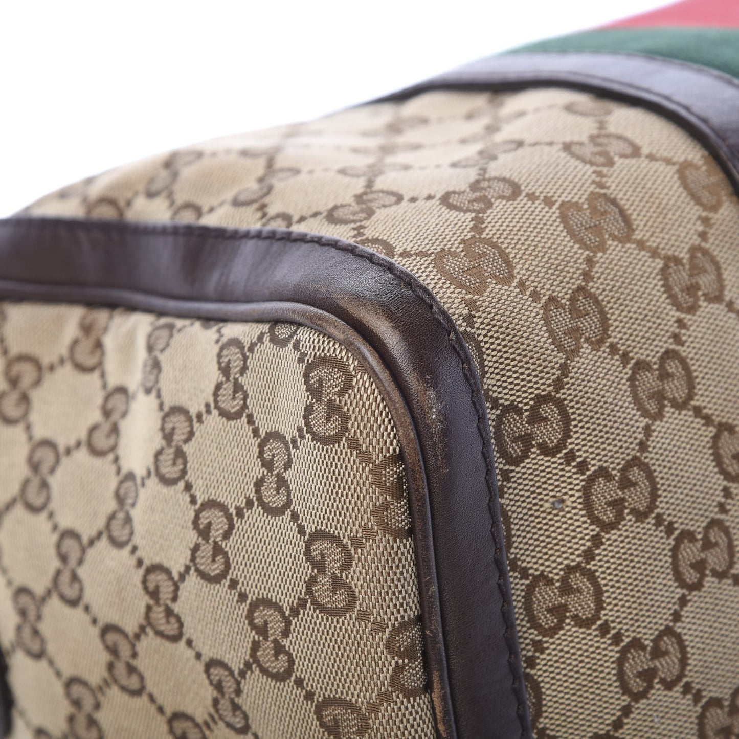 Monogram Vintage Web Medium Boston Dark Brown
