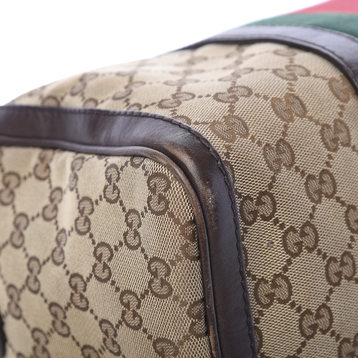 Gucci Monogram Vintage Web Medium Boston Dark Brown 8 of 23