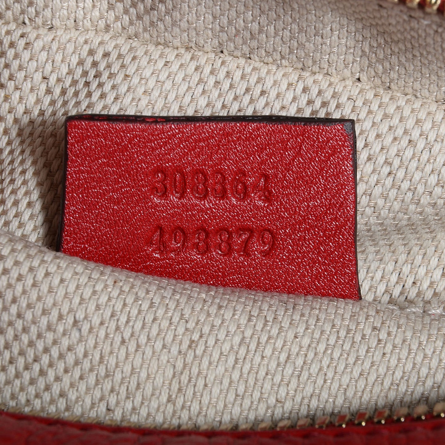 Pebbled Calfskin Small Soho Disco Bag Vibrant Red