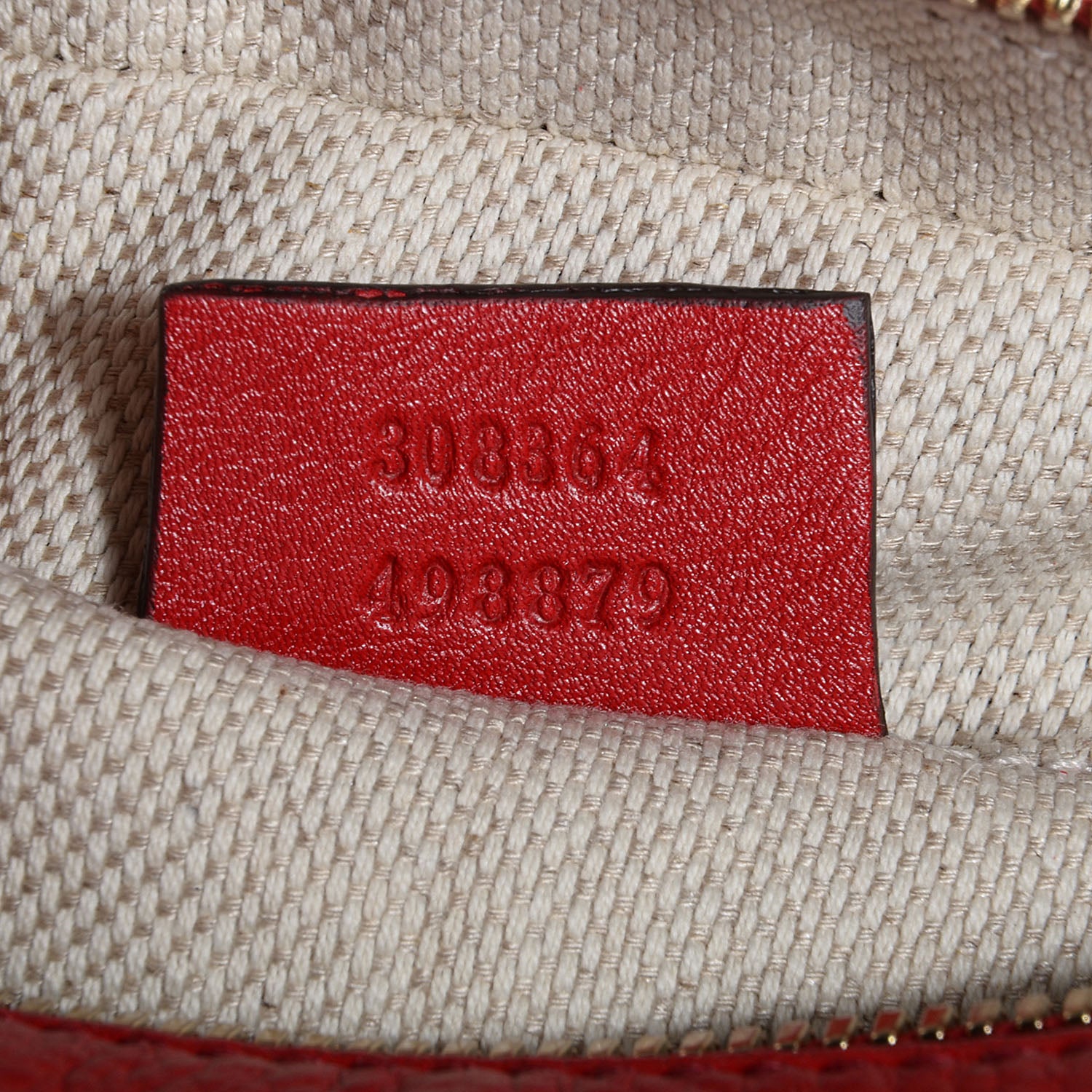 Gucci Pebbled Calfskin Small Soho Disco Bag Vibrant Red 7 of 9
