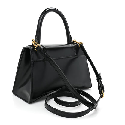 Balenciaga Shiny Box Calfskin Small Hourglass Top Handle Bag Black 3 of 15