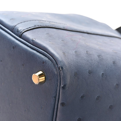 Hermes Ostrich Picotin Lock 18 Bleu Roi 13 of 14