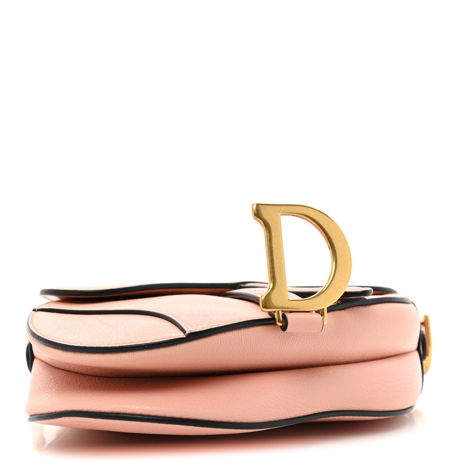 Christian Dior Grained Calfskin Mini Saddle Bag Pink 4 of 10