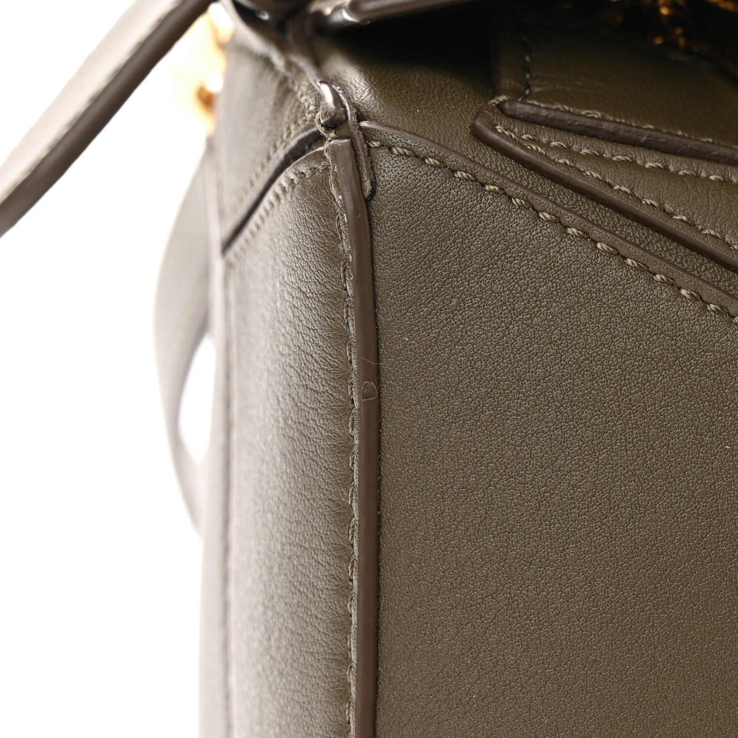 Loewe Calfskin Small Puzzle Bag Dark Khaki 9 of 9