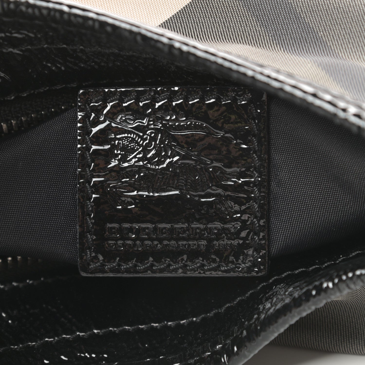 Burberry Beat Check Small Brooklyn Hobo Black 6 of 15