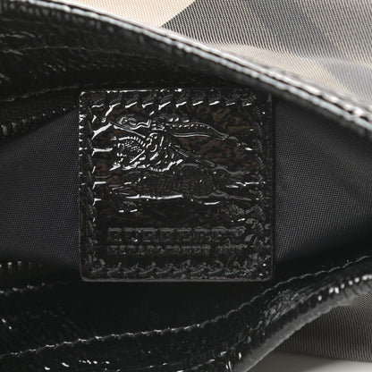 Burberry Beat Check Small Brooklyn Hobo Black 6 of 15