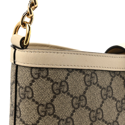 Gucci GG Supreme Monogram Moon Calfskin Medium Padlock Shoulder Bag Beige Ebony Mystic White 13 of 13