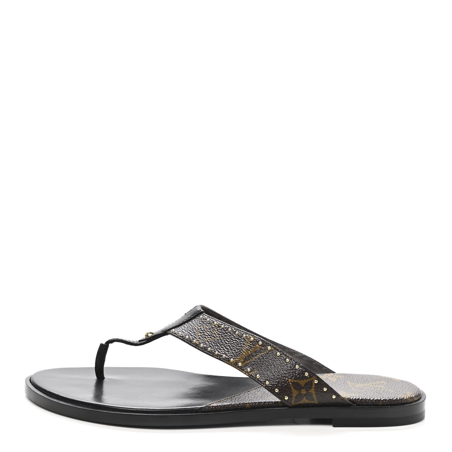 Monogram Sunny Flat Thong Sandals 37.5 Black