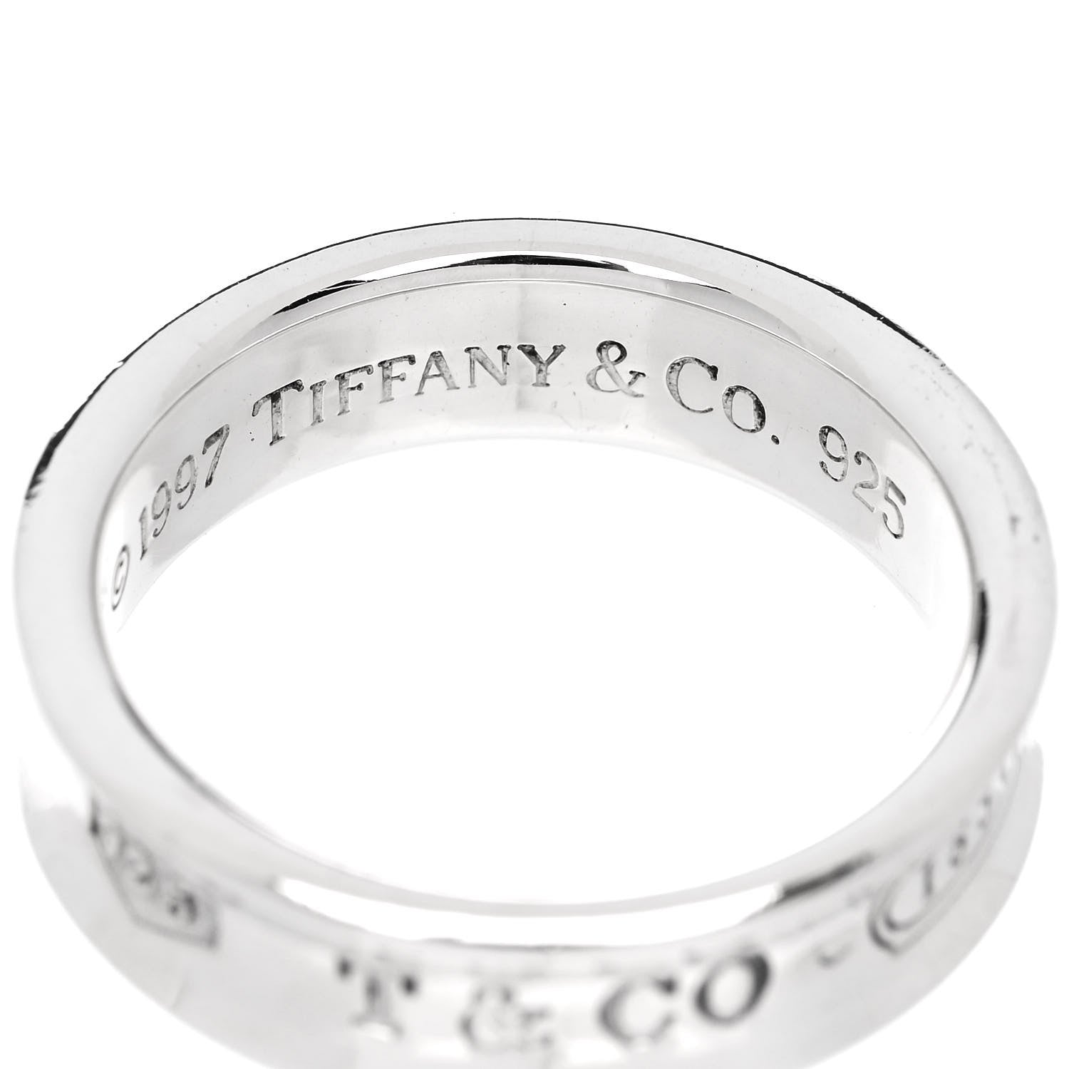 Tiffany Sterling Silver 1837 Band Ring 64 10.75 4 of 4