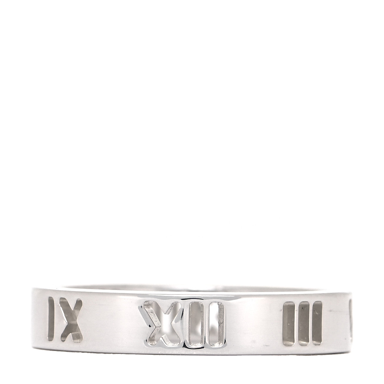 Tiffany Sterling Silver Narrow Atlas Pierced Ring 49 4.75 3 of 6
