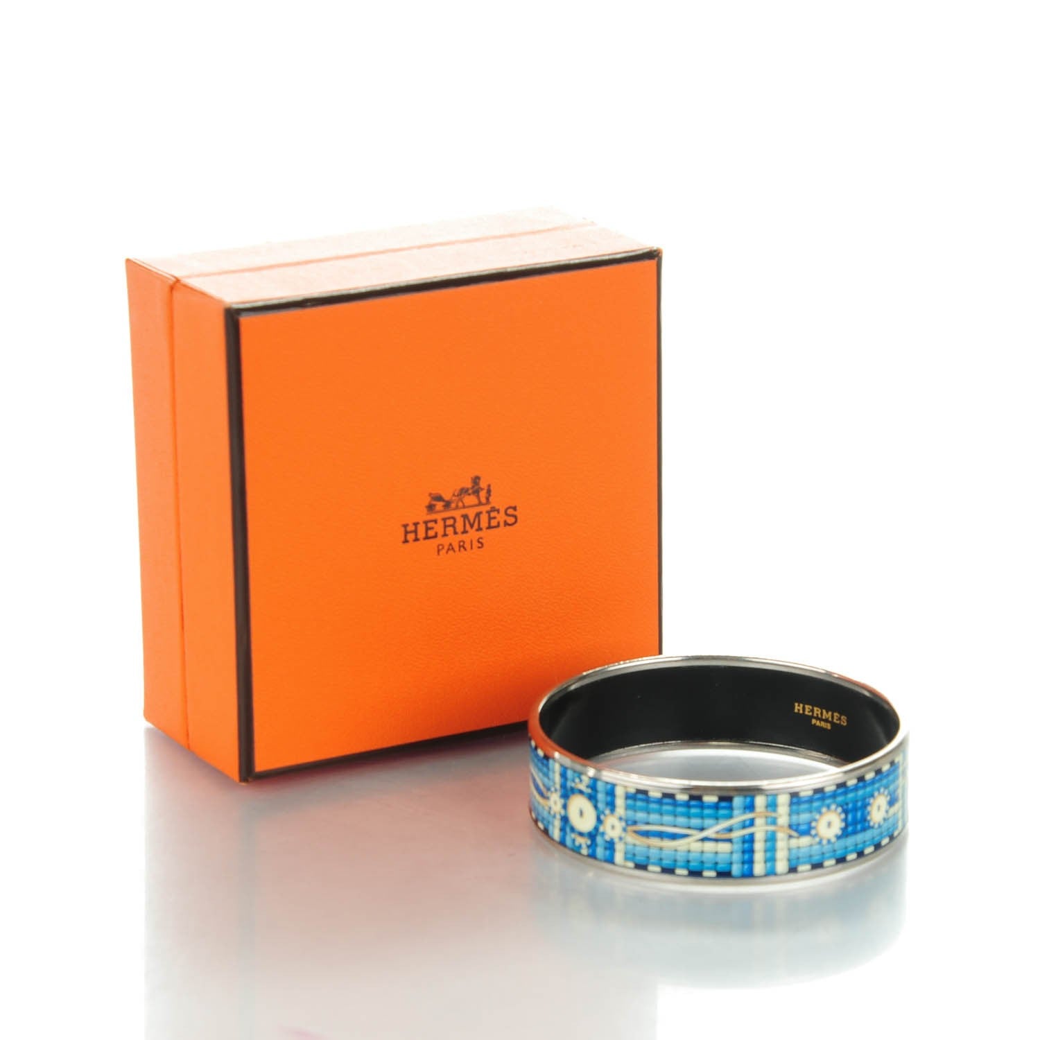 Hermes Enamel Printed Wide Bracelet 70 6 of 6