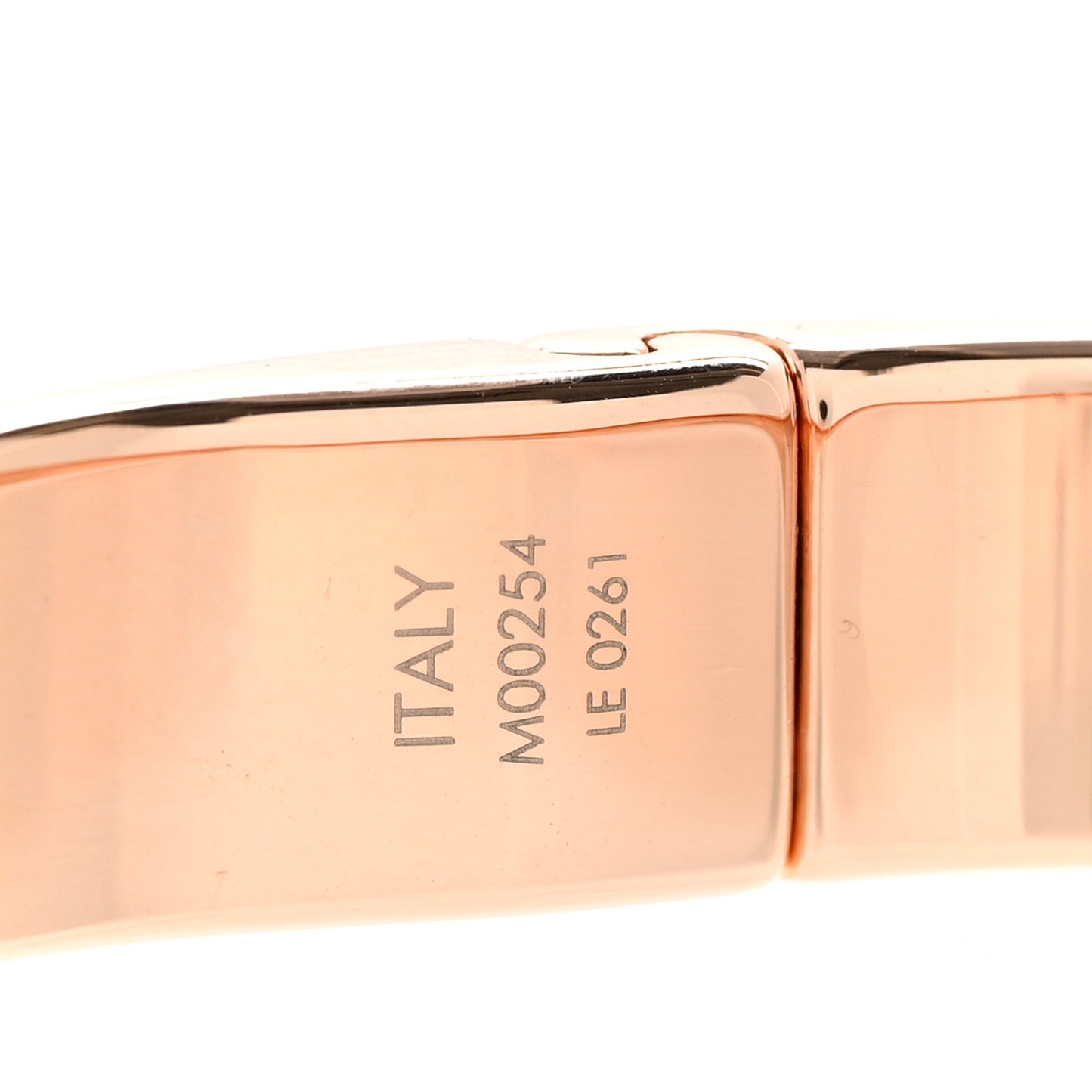 Brass Monogram Nanogram Cuff M Pink Gold