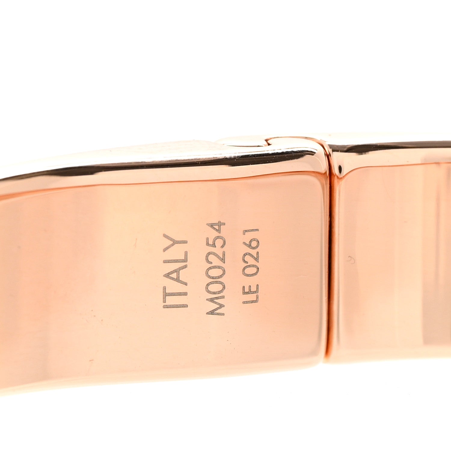 Louis Vuitton Brass Monogram Nanogram Cuff M Pink Gold 5 of 6
