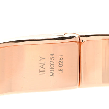 Louis Vuitton Brass Monogram Nanogram Cuff M Pink Gold 5 of 6