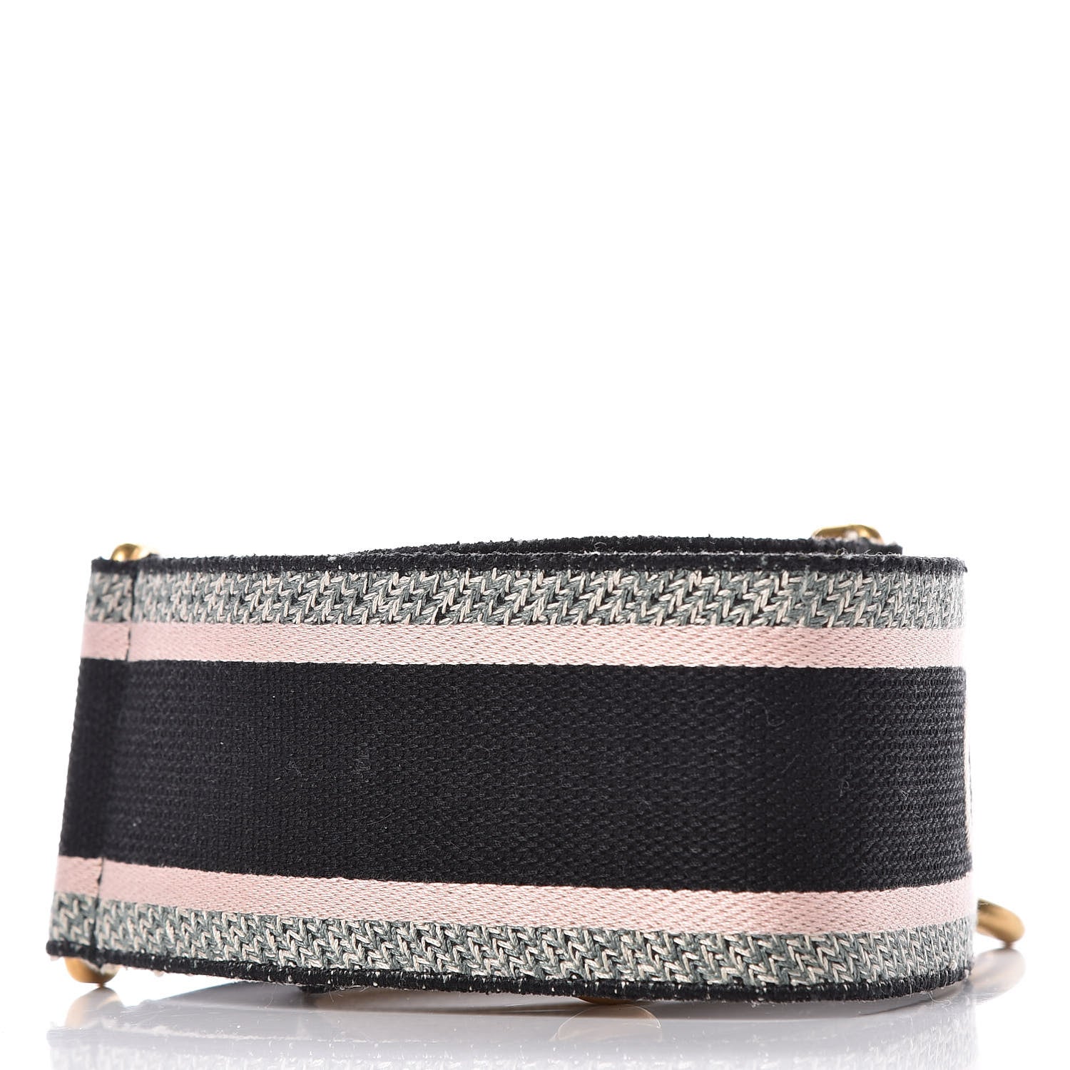 Christian Dior Canvas Embroidered Shoulder Strap Rose Multicolor 2 of 6