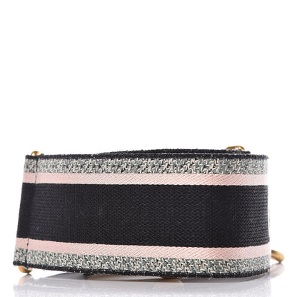 Christian Dior Canvas Embroidered Shoulder Strap Rose Multicolor 2 of 6