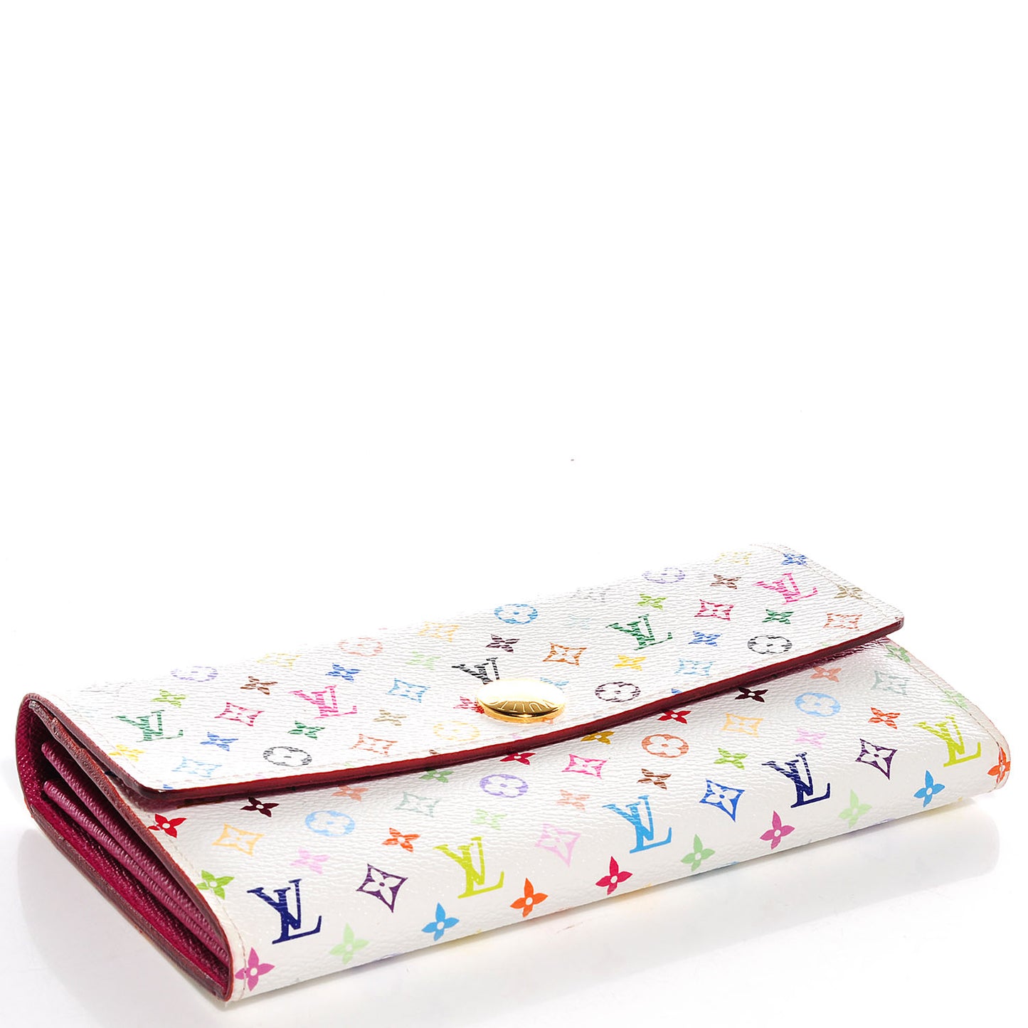 Monogram Multicolor Sarah Wallet White