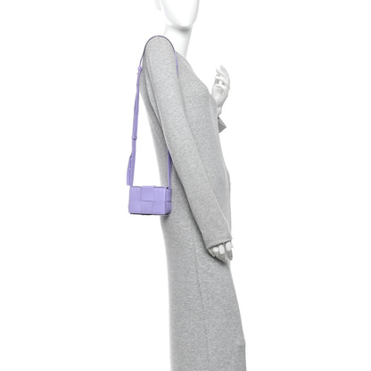 Bottega Veneta Lambskin Intreccio Candy Cassette Crossbody Bag Wisteria 2 of 11