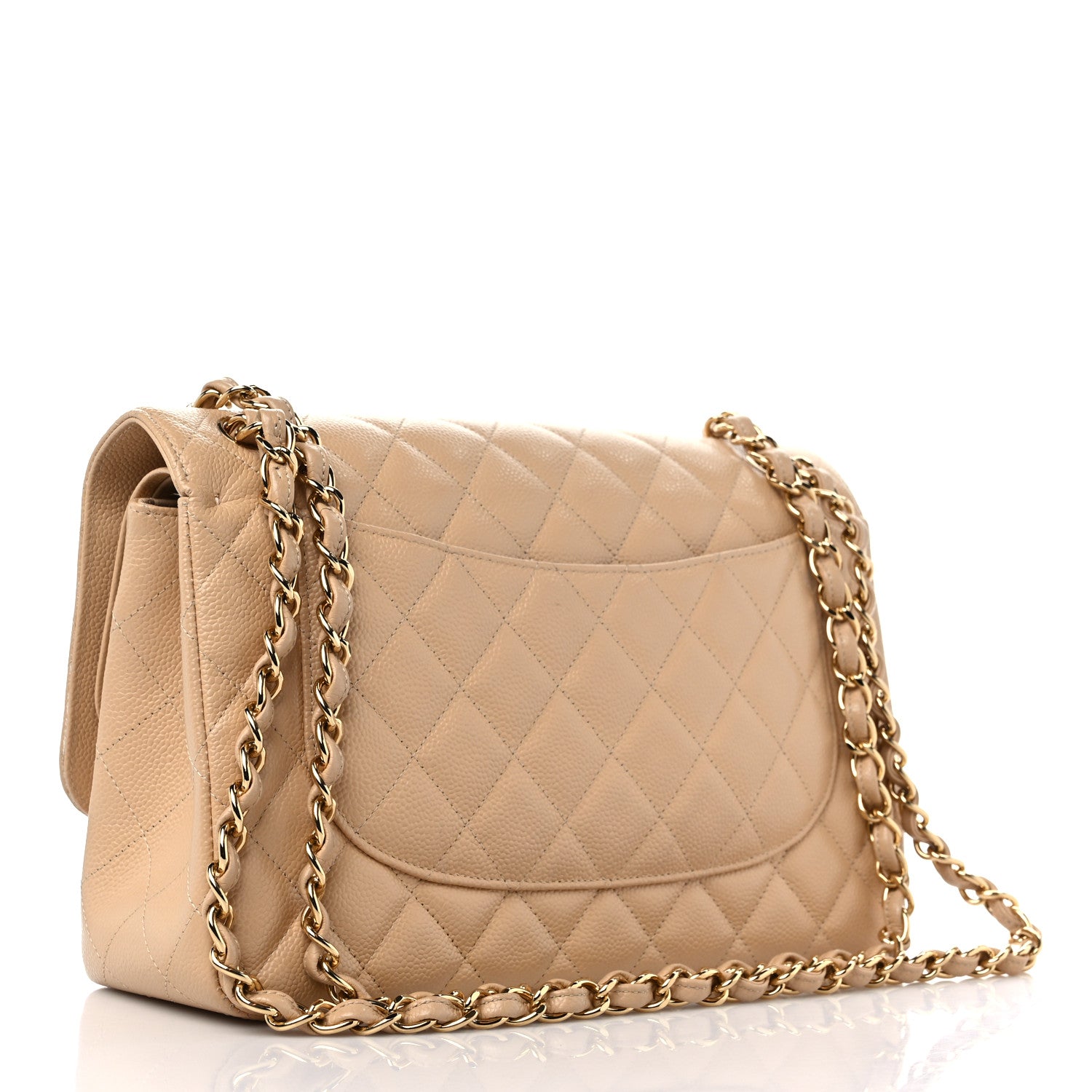 Chanel Caviar Quilted Jumbo Double Flap Beige Clair 3 of 9