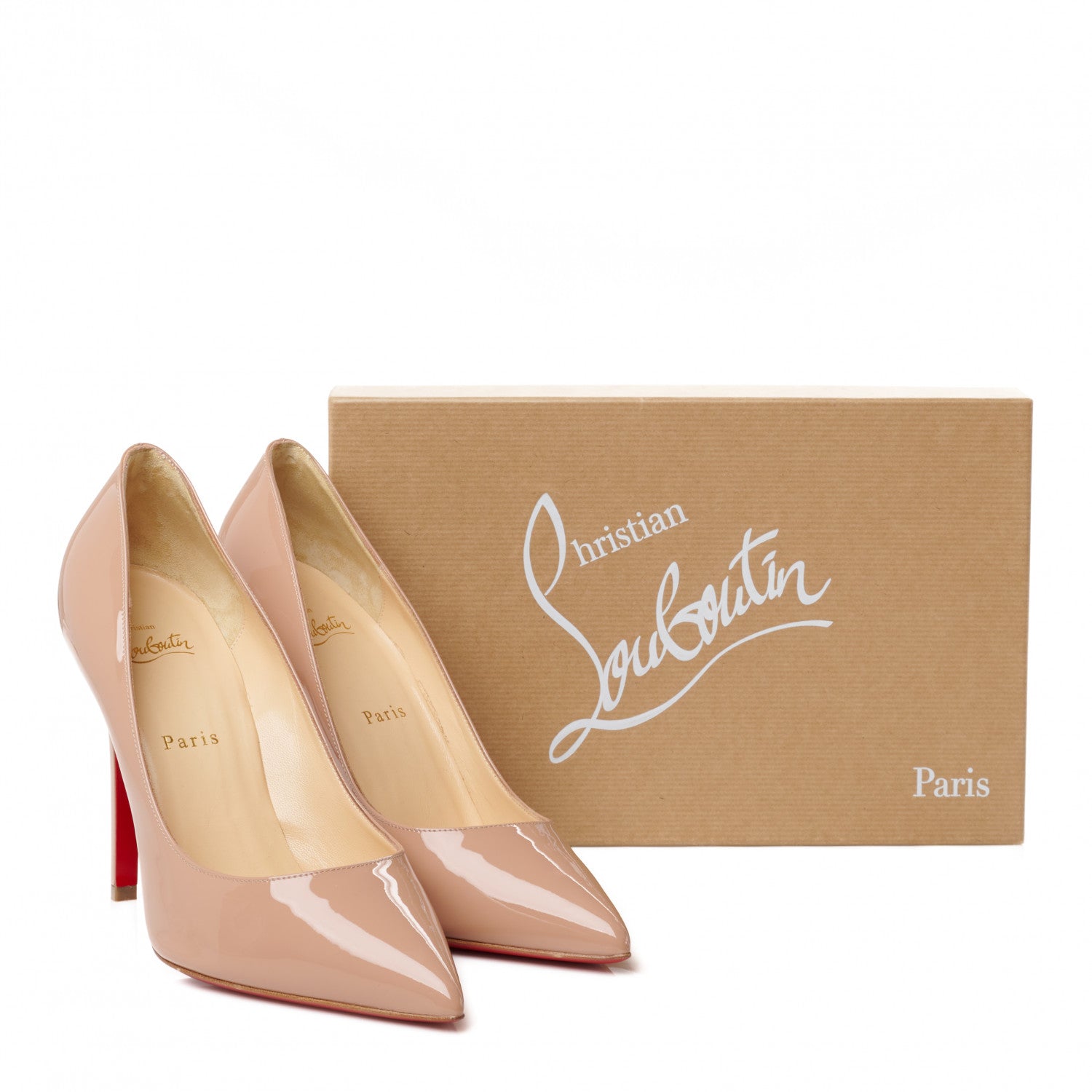 Christian Louboutin Patent Pigalle 100 Pumps 40 Nude 8 of 8