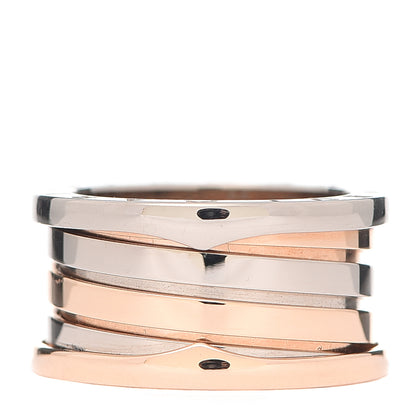 Bulgari 18K Pink White Gold B.Zero1 4 Band Ring 54 7 1 of 6