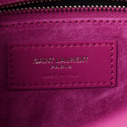 Saint Laurent Smooth Calfskin Le Carre Shoulder Bag Purple 6 of 8