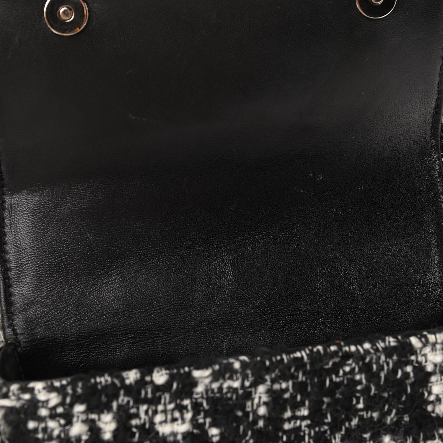 Dolce & Gabbana Tweed Mini Millennials Crossbody Bag Black White 18 of 19