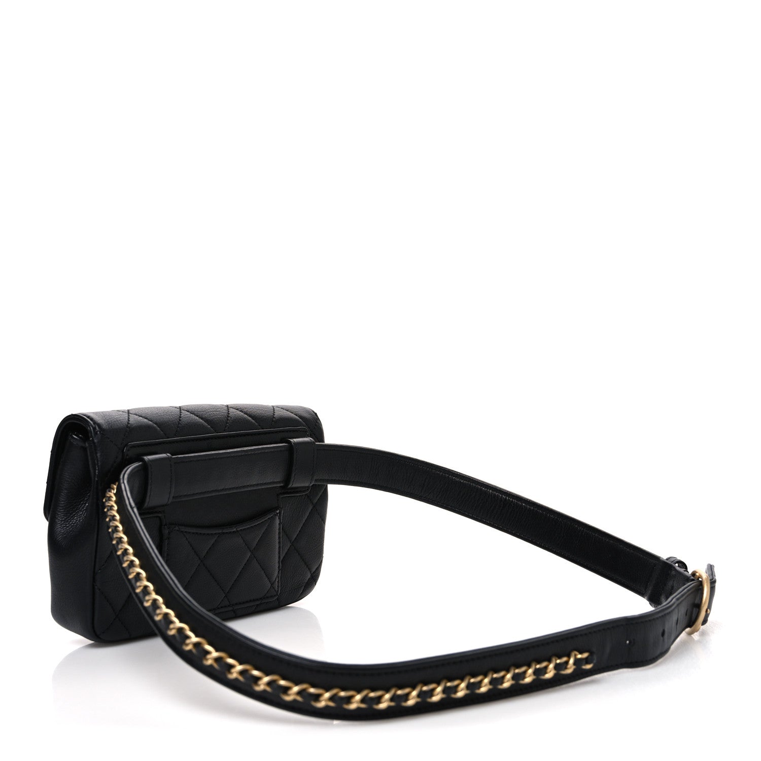 Chanel Calfskin Quilted Flap Waist Bag Black 3 of 10