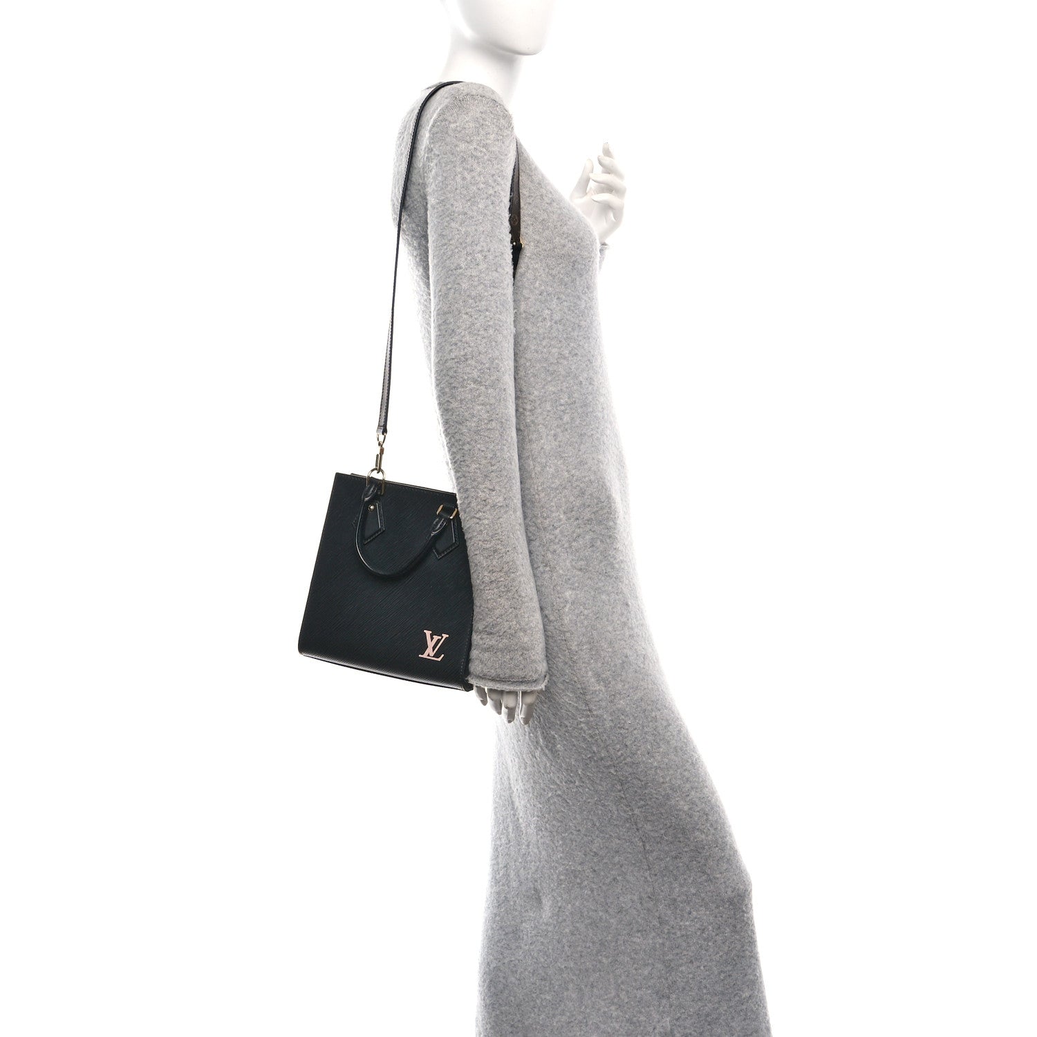 Louis Vuitton Epi Sac Plat BB Black 2 of 9