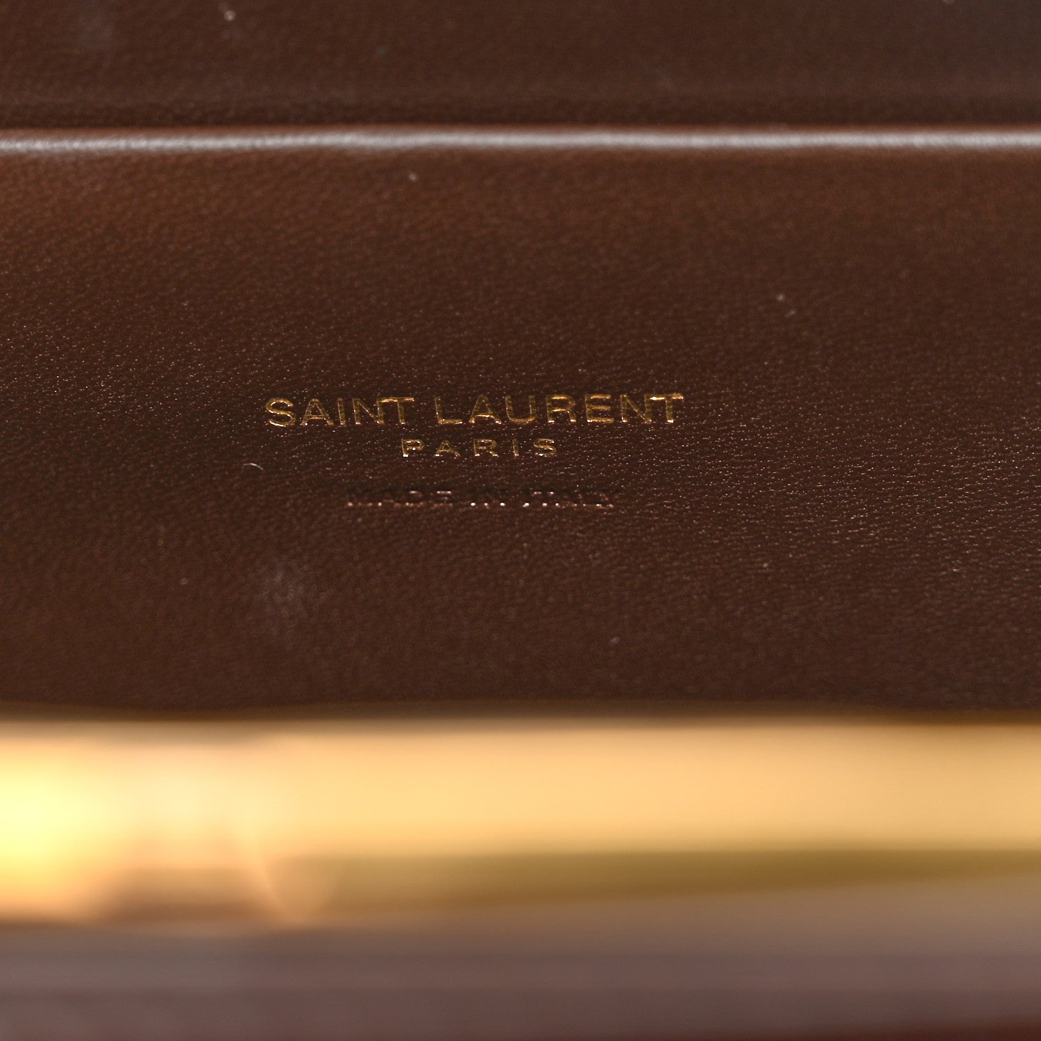 Saint Laurent Patent Calfskin Small Le Anne-Marie Shoulder Bag Strong Espresso 6 of 10