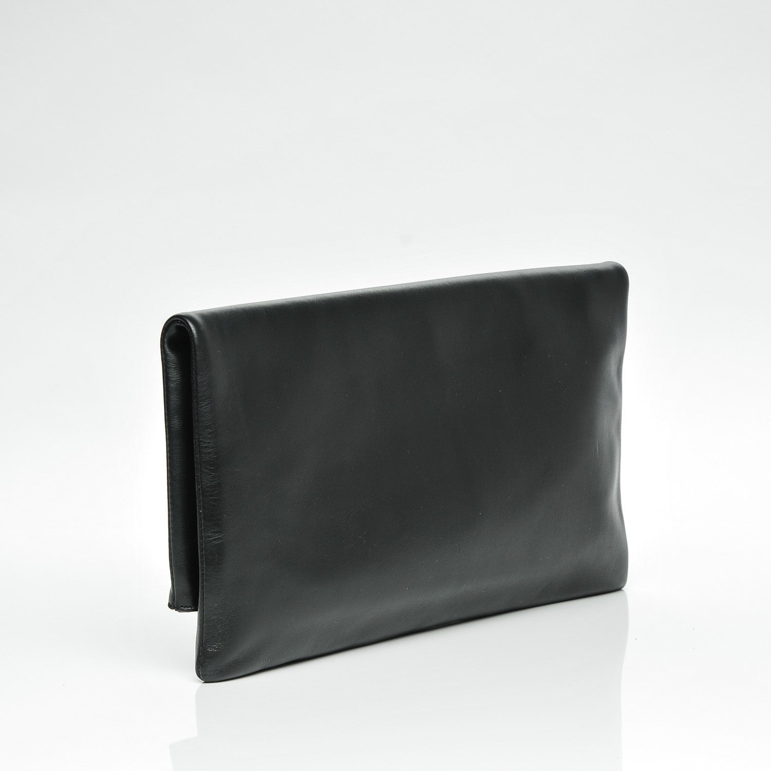 Saint Laurent Smooth Calfskin Letters Fold-Over Clutch Black 3 of 6