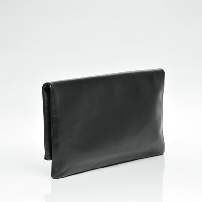 Saint Laurent Smooth Calfskin Letters Fold-Over Clutch Black 3 of 6