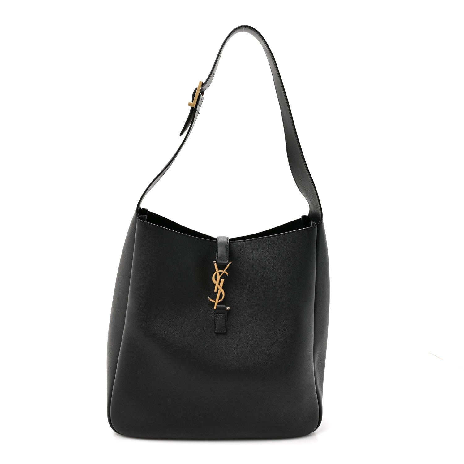 Saint Laurent Grained Calfskin Large Le 5 A 7 Soft Hobo Black 1 of 11