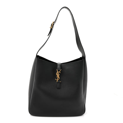 Saint Laurent Grained Calfskin Large Le 5 A 7 Soft Hobo Black 1 of 11