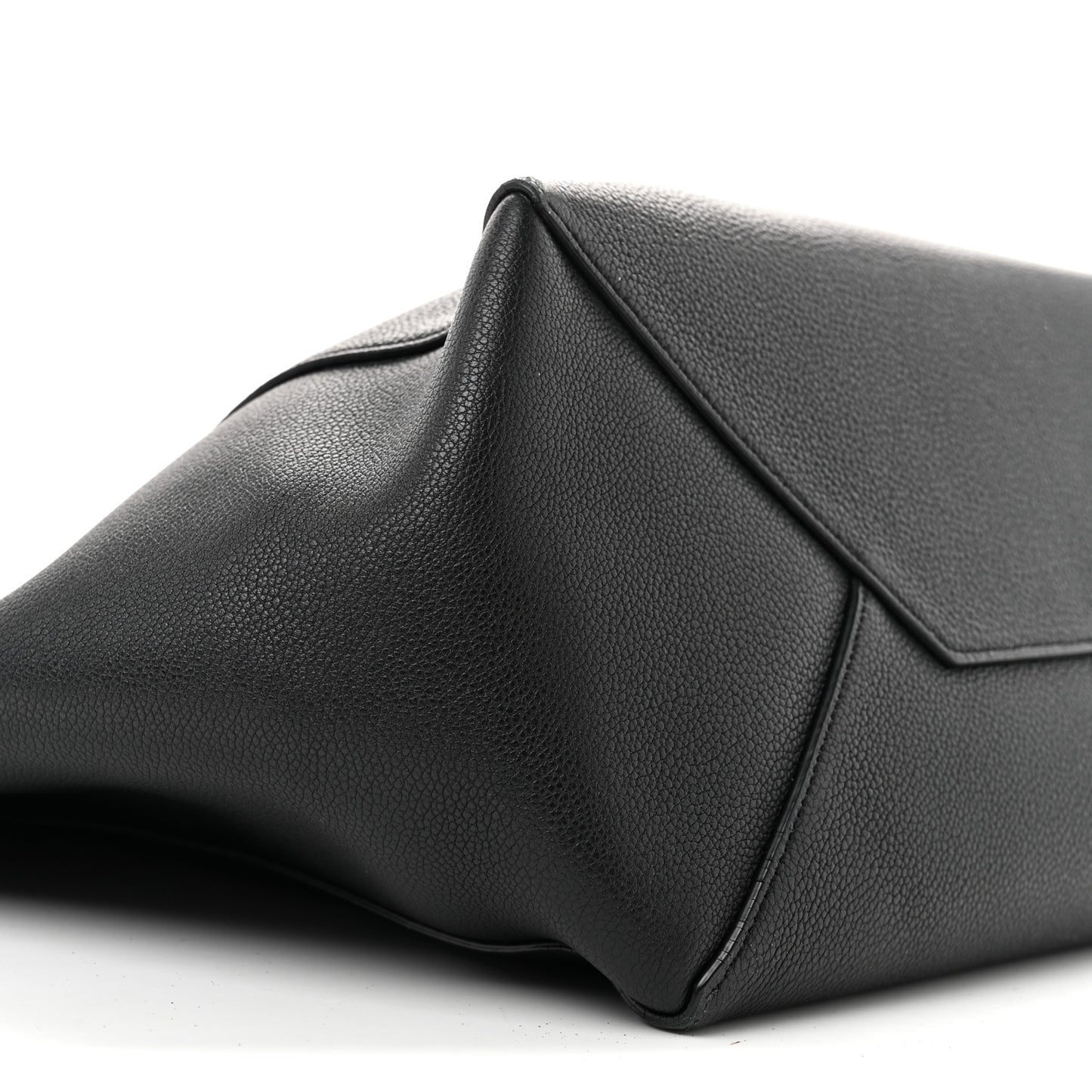 Soft Grained Calfskin Small Belt Cabas Phantom Black