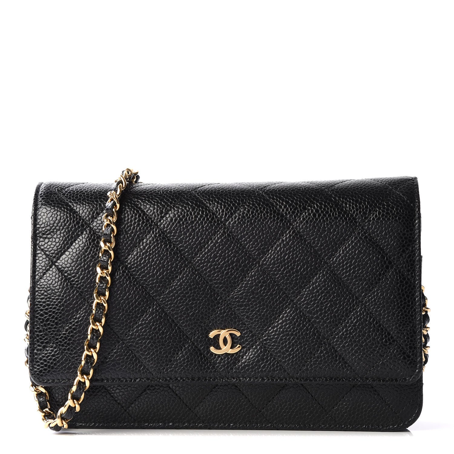 Chanel Caviar Quilted Wallet On Chain WOC Black 1 of 12