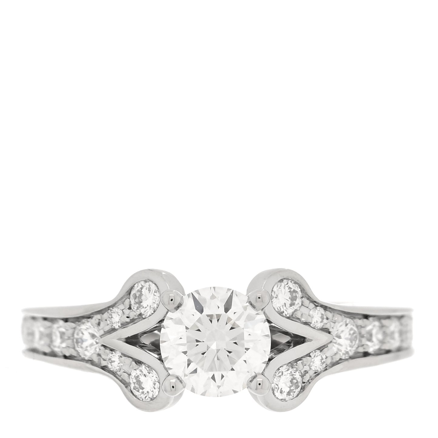 Platinum Diamond .51ct Ballerine Solitaire Engagement Ring 47 4