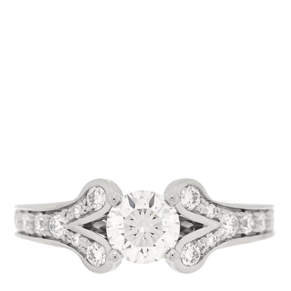 Cartier Platinum Diamond .51ct Ballerine Solitaire Engagement Ring 47 4 1 of 4