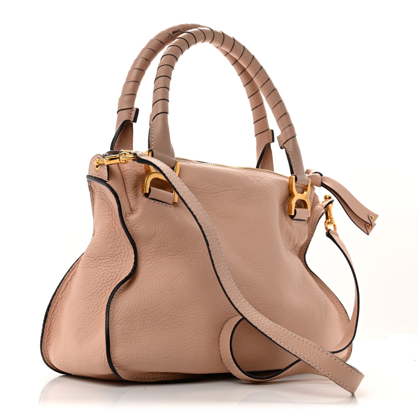 Calfskin Medium Marcie Satchel Blush Nude