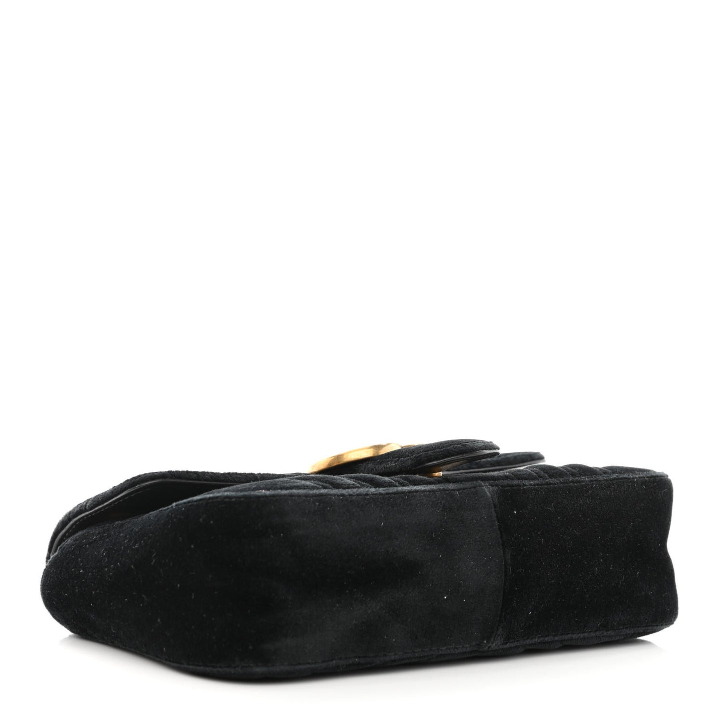 Velvet Matelasse Mini GG Marmont Shoulder Bag Black