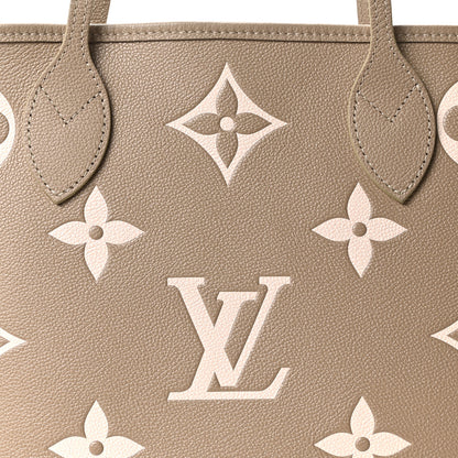 Louis Vuitton Empreinte Monogram Giant Neverfull MM Khaki Cream 7 of 10