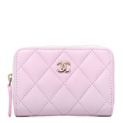 Chanel Caviar Quilted Zip Coin Purse Light Pink 1 of 10