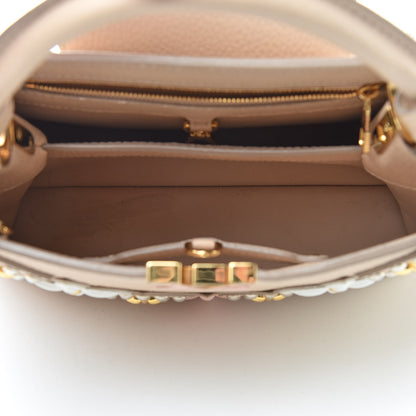 Louis Vuitton Taurillon Mechanical Flowers Smile Capucines BB Beige 5 of 14