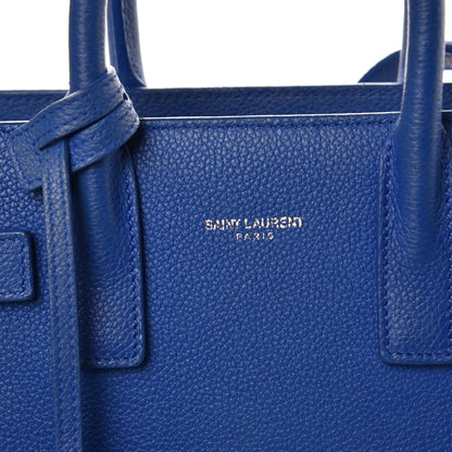 Saint Laurent Grained Calfskin Nano Sac De Jour Royal Blue 7 of 14
